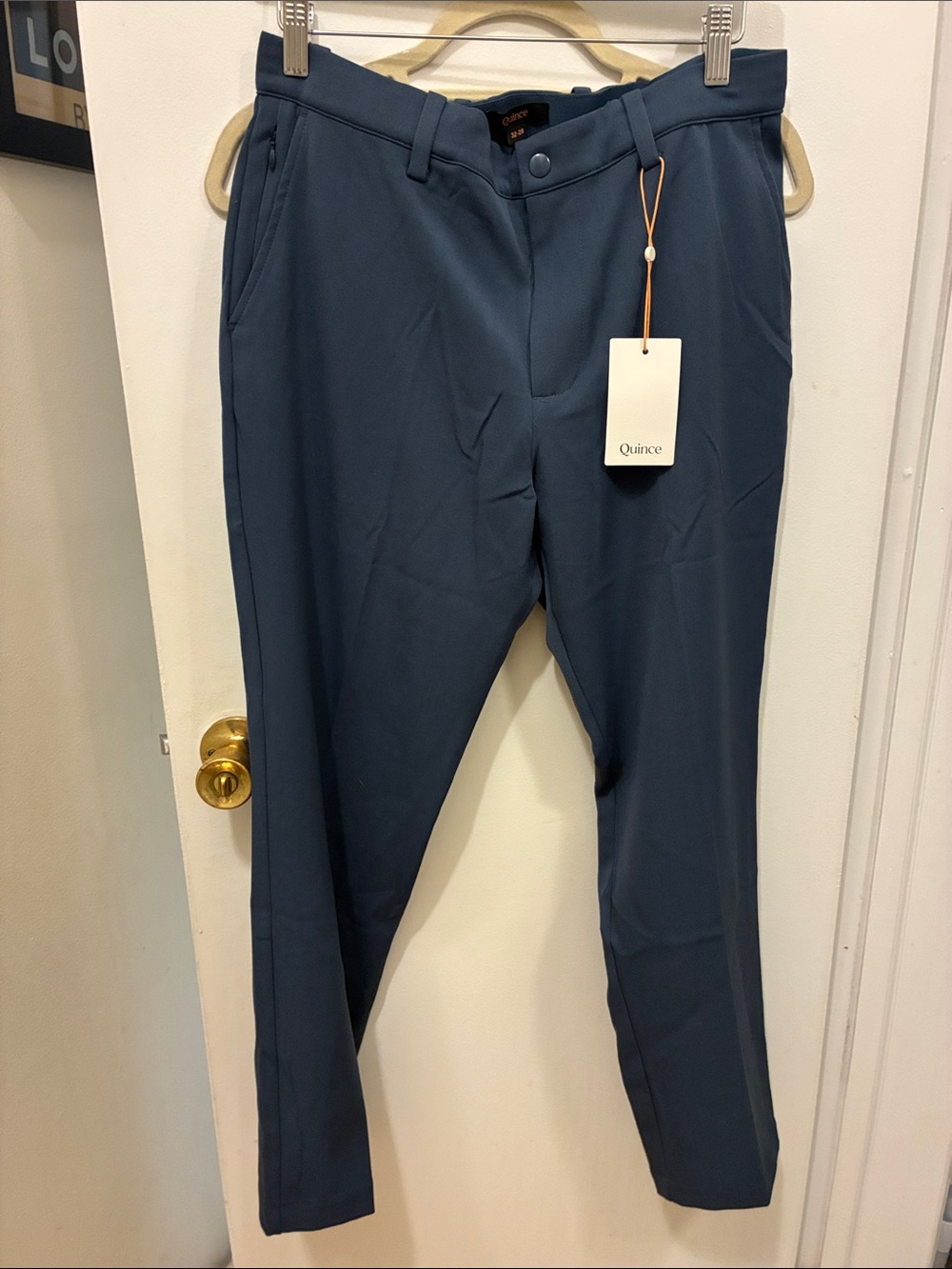 Quince Men's Slate Blue Dress Pants - Modern Tailored Trousers